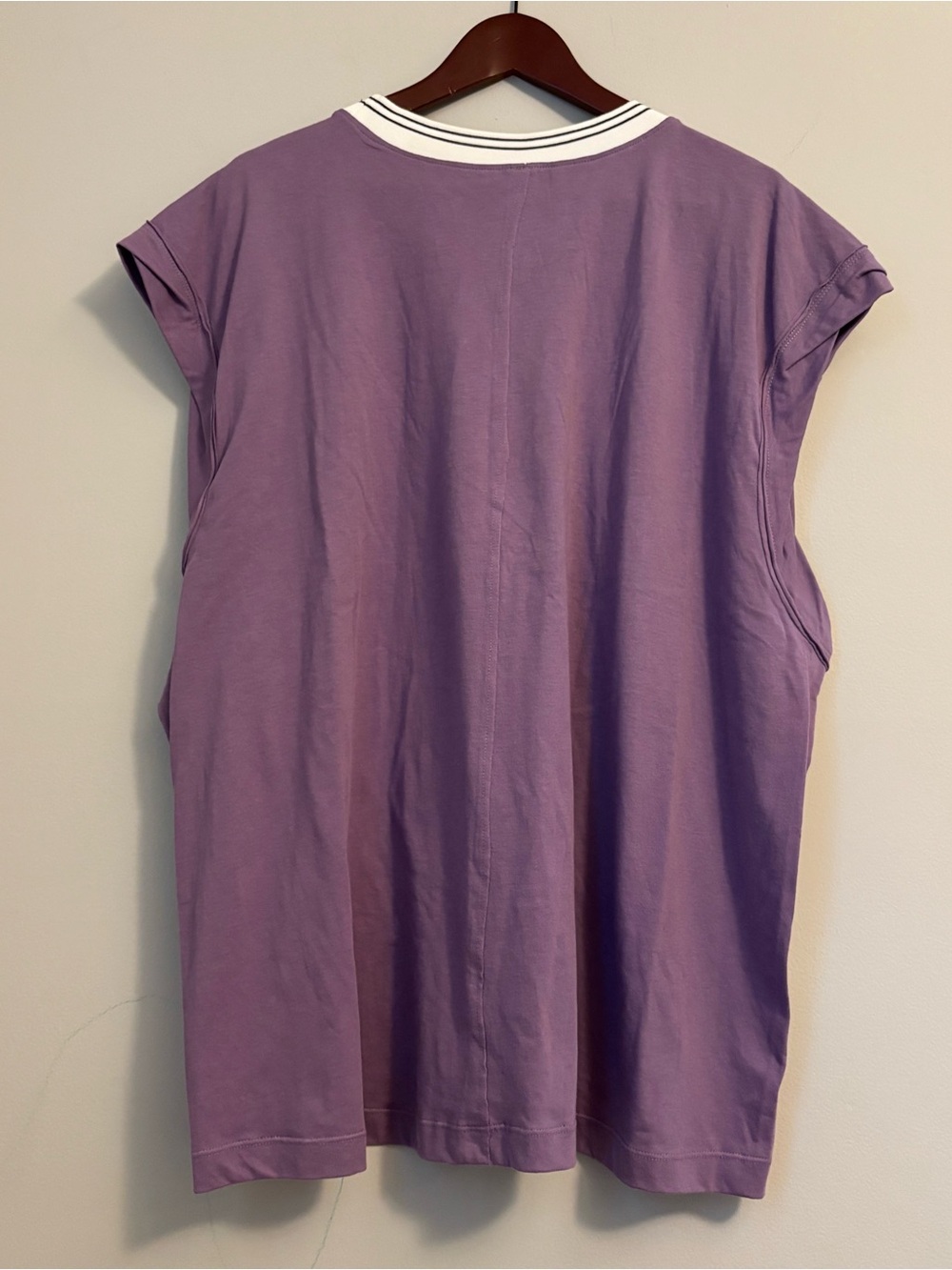 FP Movement, XL Don't Sweat It Top/Tee, Curved Arm Sleeve Violet Purple Oversize - Picture 8 of 10